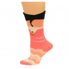 K. Bell Wide Mouth Flamingo Crew Socks, Pink, Sock Size 9-11/Shoe Size 4-10, 1 Pair