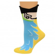 K. Bell Wide Mouth Macaw Crew Socks, Blue, Sock Size 9-11/Shoe Size 4-10, 1 Pair