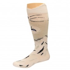 K. Bell Wide Mouth Wolf Knee High Socks, White, Sock Size 9-11/Shoe Size 4-10, 1 Pair