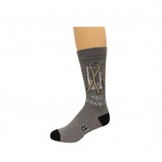 K. Bell Men's More Cowbell Crew Socks, Charcoal Heather, Sock Size 10-13/Shoe Size 6.5-12, 1 Pair
