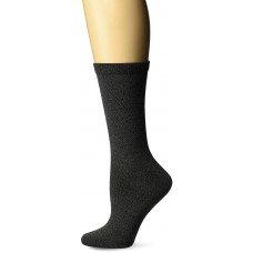 K. Bell Soft & Dreamy Marl Crew Socks, Black Marl, Sock Size 9-11/Shoe Size 4-10, 1 Pair