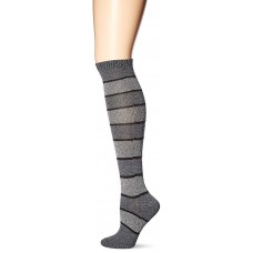 K. Bell Super Soft Marl Stripe Knee High Socks, Black Marl, Sock Size 9-11/Shoe Size 4-10, 1 Pair