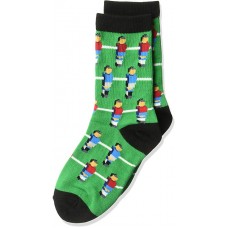 K. Bell Kid's Fooseball Socks Socks 1 Pair, Green, Kids Sock Size 7-8.5/Shoe Size 11-4
