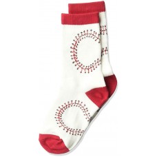 K. Bell Kid's Baseball Crew Socks Socks 1 Pair, White, Kids Sock Size 7-8.5/Shoe Size 11-4
