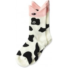 K. Bell Kid's Wide Mouth Crew Socks Socks 1 Pair, White, Kids Sock Size 7-8.5/Shoe Size 11-4