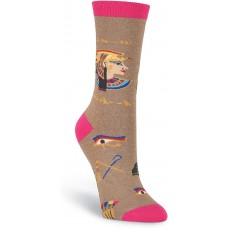 K. Bell Cleopatra Crew Socks, Oatmeal Heather, Womens Sock Size 9-11/Shoe Size 4-10, 1 Pair