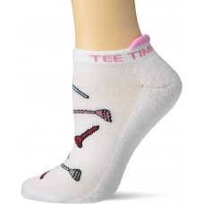 K. Bell Tee Time No Show Socks 1 Pair, White, Women's  Size Shoe 9-11