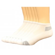 Lee Men's No Show Antimicrobial & Odor Control Socks 6 Pair, White, Men's 6-12