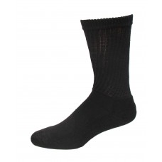 Medipeds Coolmax Cotton Half Cushion Crew Socks 2 Pair, Black, W7-10