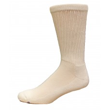 Medipeds Coolmax Cotton Half Cushion Crew Socks 2 Pair, White, M13-15