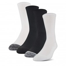 Medipeds Cushion Crew Socks 4 Pair, Black Marl / White Marl, M9-12