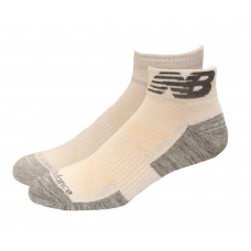 New Balance Quarter Socks, White, (L) Ladies 10-13.5/Mens 8.5-12.5, 6 Pair