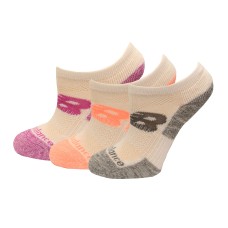 New Balance Low Cut Socks, White Multi, (S) Ladies 4-6, 6 Pair