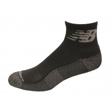 New Balance Cooling Cushion Performance Quarter Crew Socks, Black, (XL) Mens 12.5-16, 2 Pair