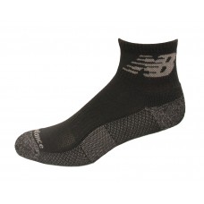 New Balance Cooling Cushion Performance Quarter Crew Socks, Black, (L) Ladies 10-13.5/Mens 8.5-12.5, 2 Pair