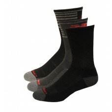 New Balance Performance Cushion Crew Socks, Black, (L) Ladies 10-13.5/Mens 8.5-12.5, 3 Pair