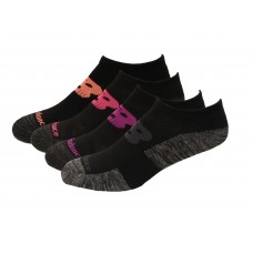 New Balance Performance Cushion Low Cut Socks, Black Multi, (M) Ladies 6-10/Mens 6-8.5, 6 Pair