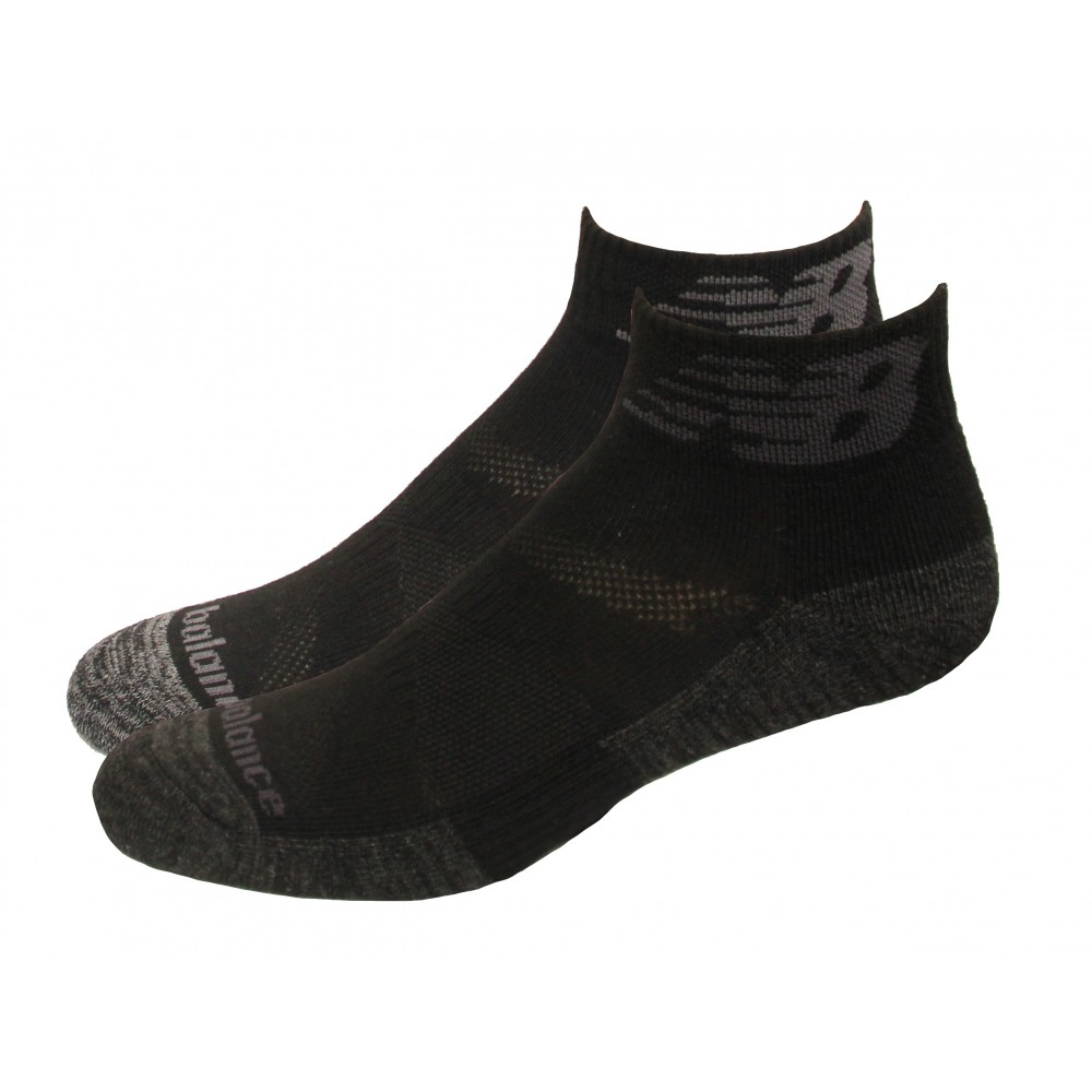 New Balance Performance Cushion Quarter Crew Socks Black XL Mens 12.5 16 6 Pair