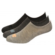 New Balance Invisible Liner Socks, Grey, (M) Ladies 6-10/Mens 6-8.5, 6 Pair