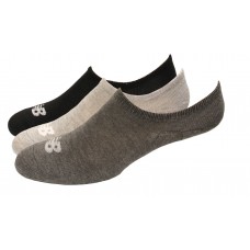 New Balance Invisible Liner Socks, Black Multi, (M) Ladies 6-10/Mens 6-8.5, 6 Pair