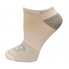 New Balance No Show Flatknit Socks, White, (M) Ladies 6-10/Mens 6-8.5, 3 Pair