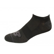 New Balance No Show Flatknit Socks, Black, (M) Ladies 6-10/Mens 6-8.5, 3 Pair
