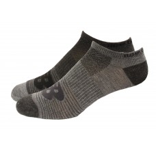 New Balance No Show Flatknit Socks, Grey, (M) Ladies 6-10/Mens 6-8.5, 3 Pair
