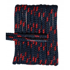 FeetPeople High Quality Round Laces For Boots And Shoes, Navy With Red Chip