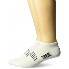 Top Flite Comfort No Show Socks, White, (L) W 9-12 / M 9-13, 2 Pair