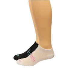 Top Flite Ladies No Show Socks, Black/White, (M) W 6-9 / M 4-9, 2 Pair