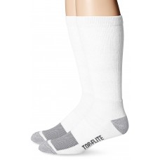 Top Flite Ultra-Dri Crew Socks, White, (L) W 9-12 / M 9-13, 2 Pair