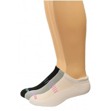 Top Flite Ladies Tab Socks, Wh/Gry/Blk, (M) W 6-9 / M 4-9, 3 Pair