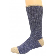 Wise Blend Men's Marl Boot Socks, 1 Pair, Denim, Medium, Shoe Size M 9-13