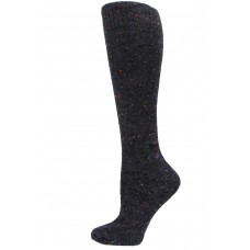 Wise Blend Fleck Marl Knee High Socks, 1 Pair, Denim, Medium, Shoe Size W 6-9
