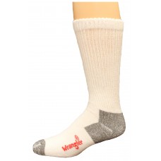 Riggs by Wrangler Men's Steel Toe Boot Sock 2 Pair, White, M 8.5-10.5