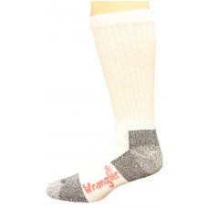 Riggs by Wrangler Medium Weight Cotton Work Sock 4 Pair, White, M 8.5-10.5