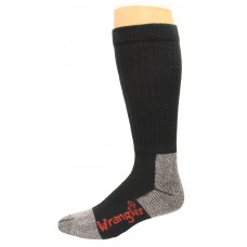 Riggs by Wrangler Cotton Work Boot Sock Over the Calf 2 Pack, Black, M 8.5-10.5