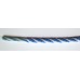 FootGalaxy High Quality Round Laces For Boots And Shoes, Carolina Blue And Whie Stripe