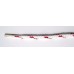 FootGalaxy High Quality Round Laces For Boots And Shoes, White With Red Chip